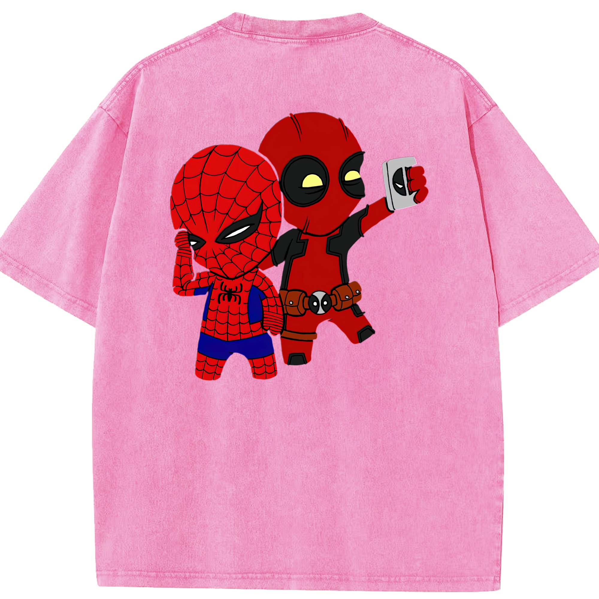 （画像用） Deadpool デッドプール 綿100% ヴィンテージ風 半袖Tシャツ（背面プリント）